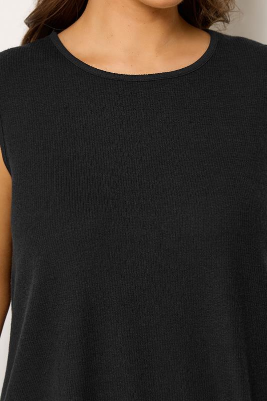 YOURS Plus Size Black Soft Touch Swing Vest Top | Yours Clothing 4