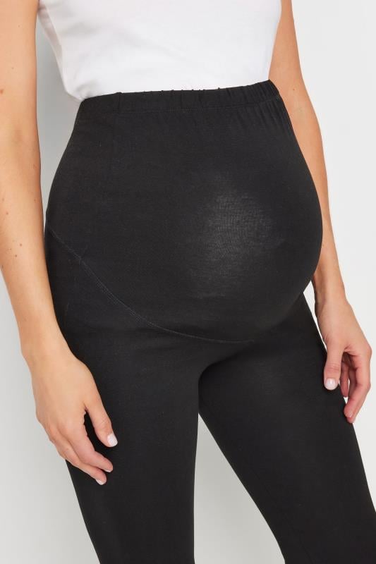 LTS Tall Black Maternity Premium Cotton Leggings | Long Tall Sally 4