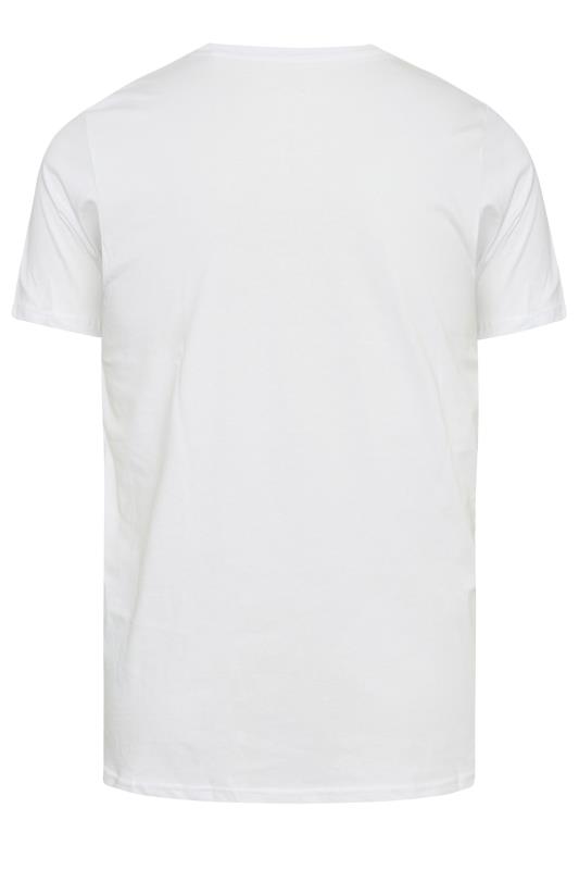 BadRhino Big & Tall White Plain T-Shirt 4