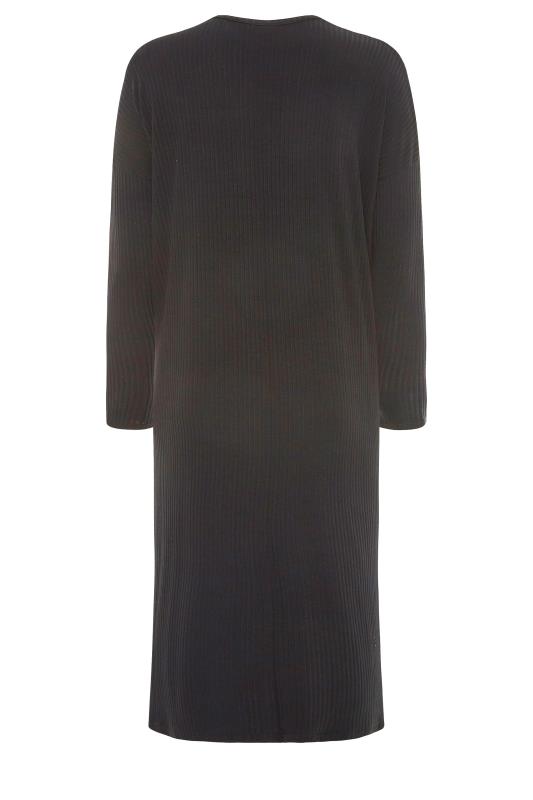 LIMITED COLLECTION Curve Black Ribbed Cardigan 7