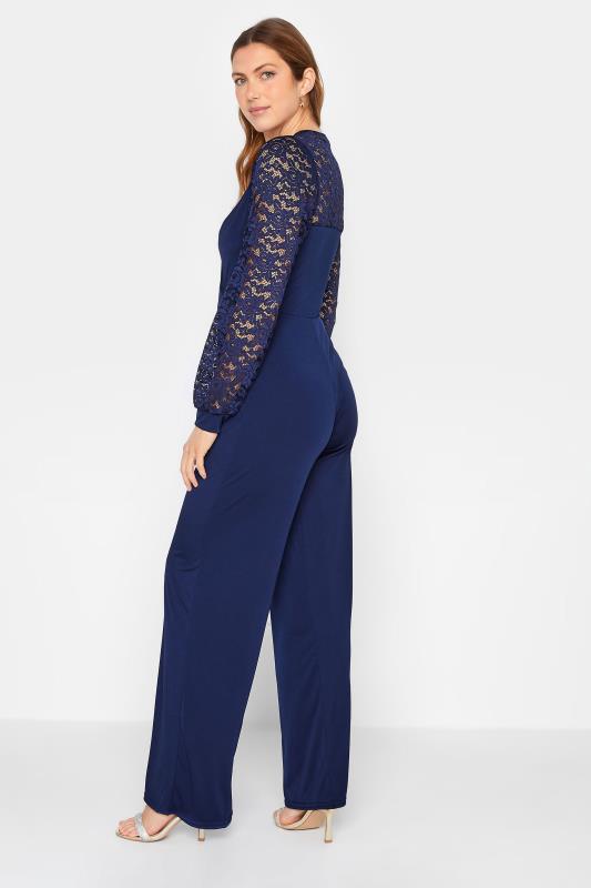 Tall Women's LTS Navy Blue Lace Back Jumpsuit | Long Tall Sally 3