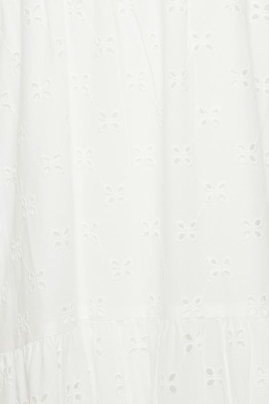 Petite White Broderie Strap Maxi Dress | PixieGirl 5