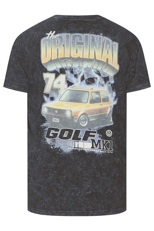 BadRhino Big & Tall Black Acid Wash Golf GTI Graphic T-Shirt | BadRhino 7