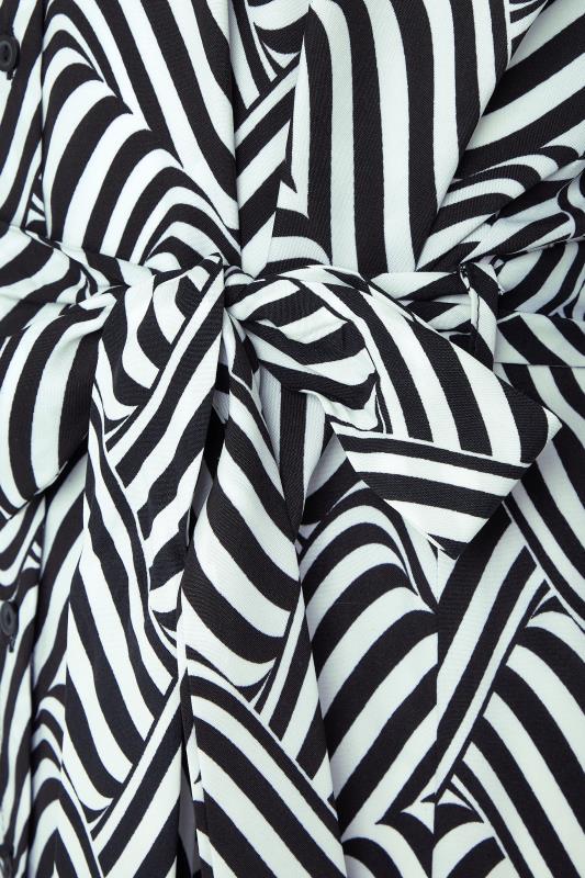 M&Co Black Geometric Print Tie Waist Shirt Dress | M&Co 5