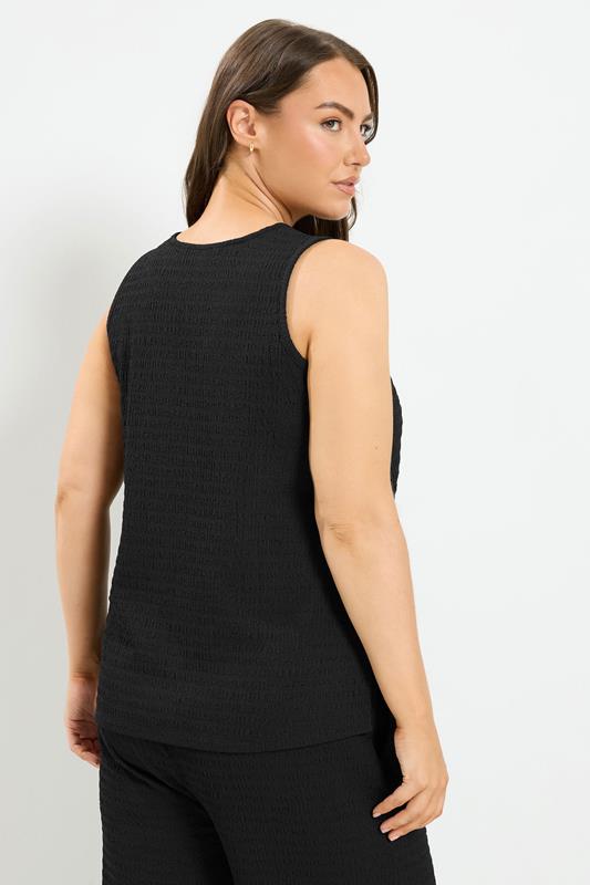 YOURS Plus Size Black Textured Button Through Waistcoat | Yours Clothing 2