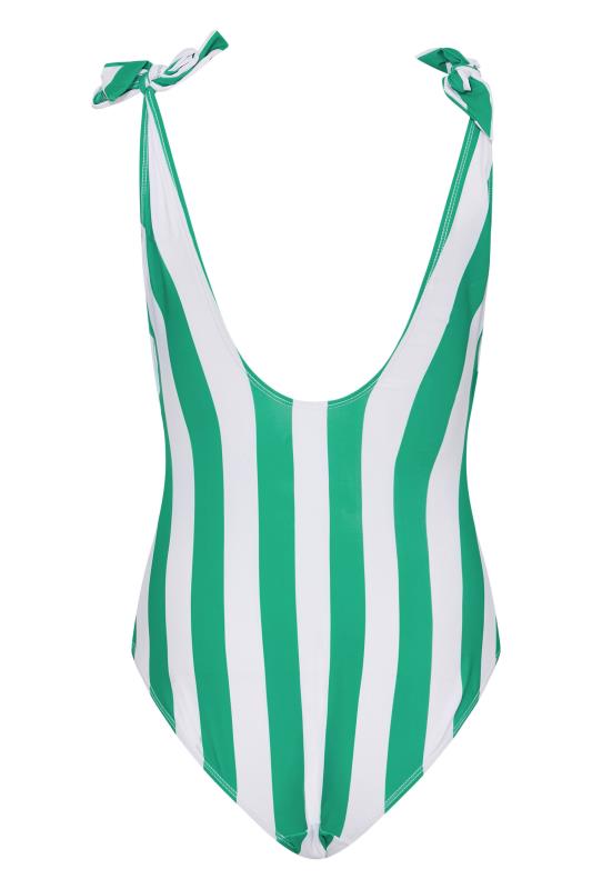LTS Tall Green Stripe Swimsuit 6