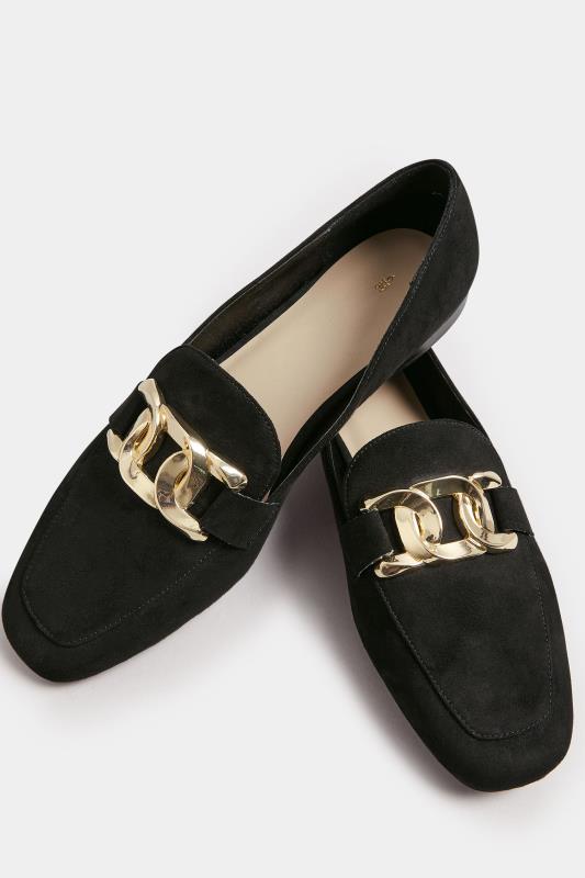 Black Closed Back Loafer In Wide E Fit | Yours Clothing 5