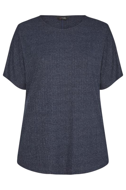 Curve Navy Blue Marl Ribbed Swing Top 6