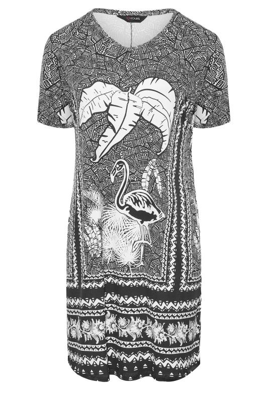 Curve Black Aztec Border Print Dress | Yours Clothing 5