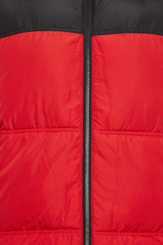 BadRhino Big & Tall Red Colourblock Padded Gilet | BadRhino 4