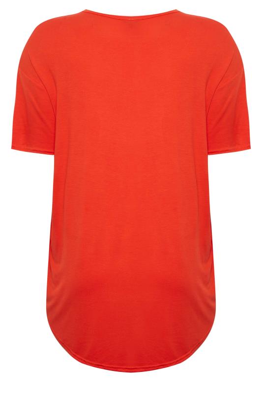 YOURS Plus Size ACTIVE Orange 'Do It For Yourself' Slogan Top | Yours Clothing 10