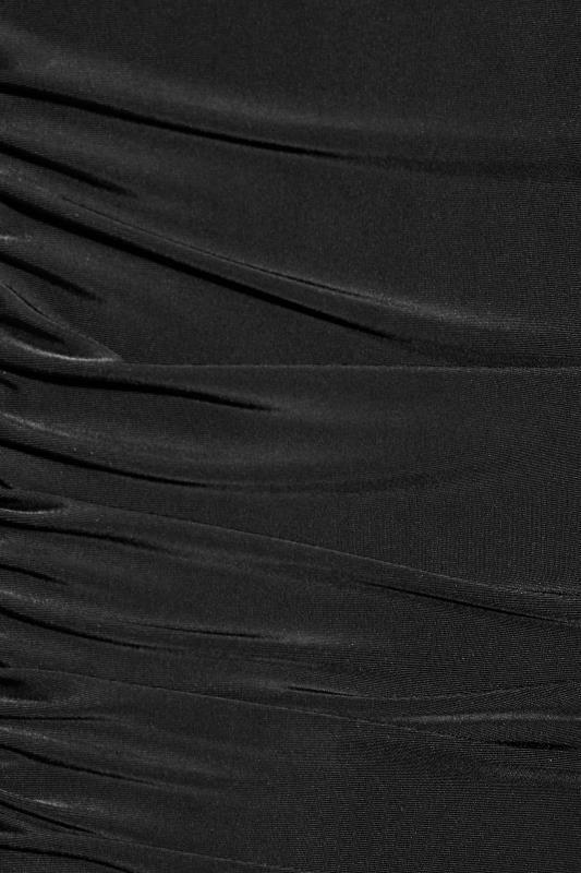 Plus Size Black Spot Mesh Panel Swimsuit | Yours Clothing 5