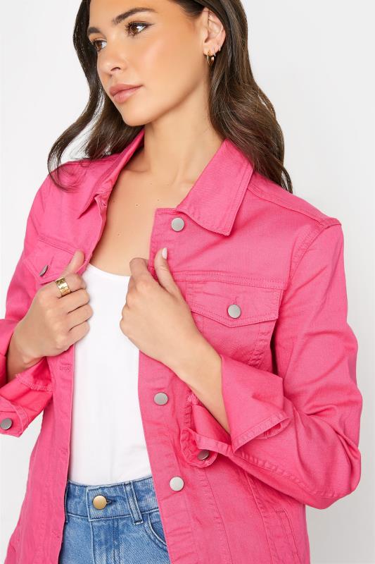 LTS Tall Hot Pink Denim Jacket 4