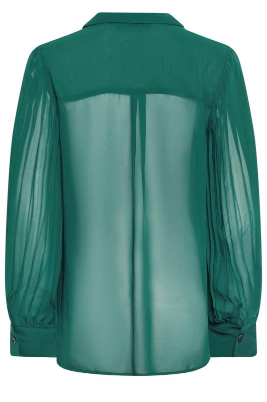 M&Co Green Pleat Sleeve Shirt | M&Co 8