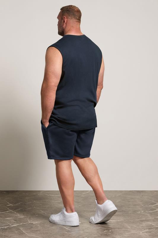 IronRhino Big & Tall Navy Blue 'Rest Day' Vest & Short Set | BadRhino 2