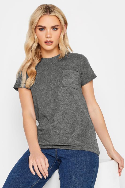 Petite  PixieGirl Grey Short Sleeve Pocket T-Shirt