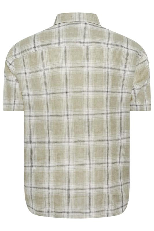 BadRhino Big & Tall Green Textured Check Print Shirt | BadRhino 7