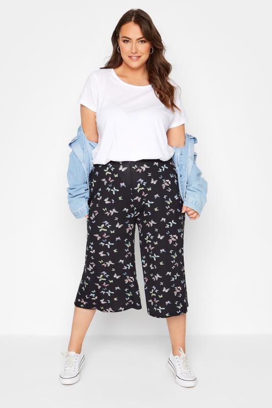 Curve Black Butterfly Culottes 2