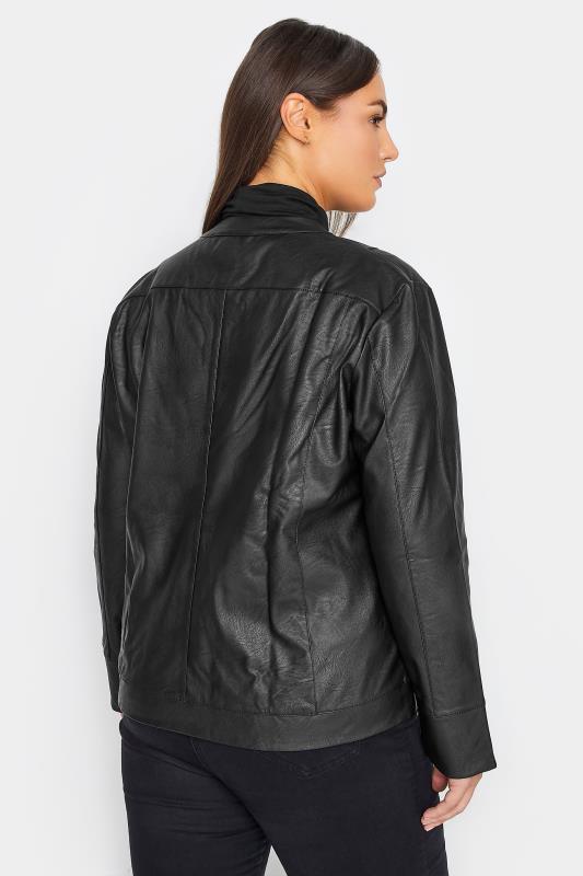 City Chic Black Faux Leather Jacket | Evans 4