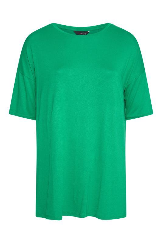 Plus Size Oversized Apple Green T-shirt | Yours Clothing 6