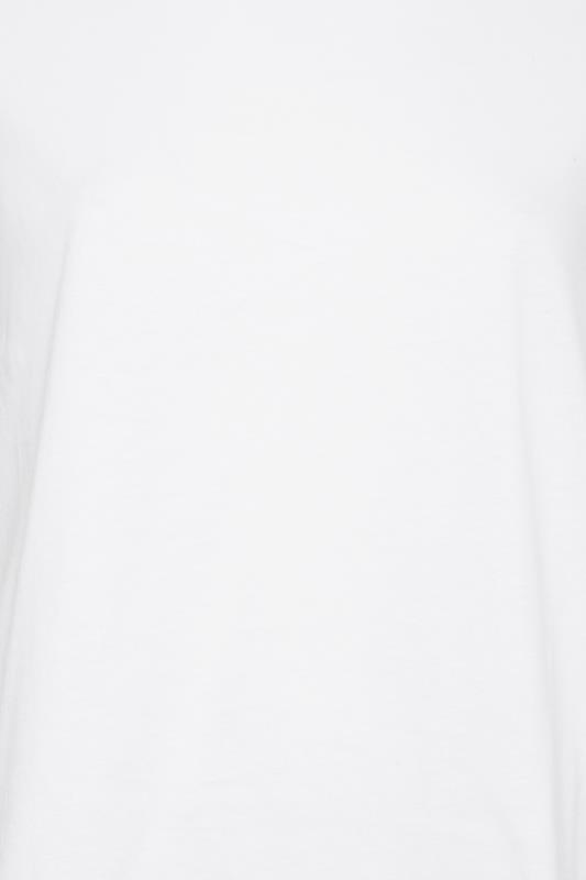 YOURS Plus Size White Broderie Anglaise Raglan T-Shirt | Yours Clothing 5