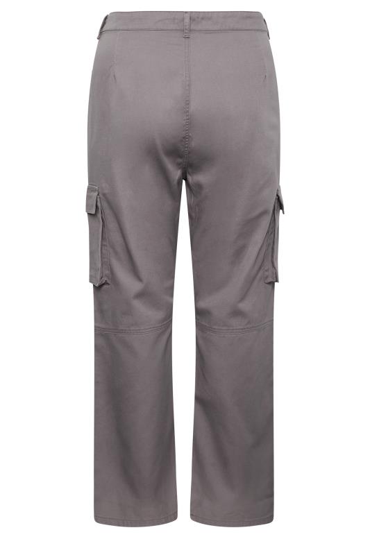 YOURS Plus Size Grey Cargo Trousers | Yours Clothing 5