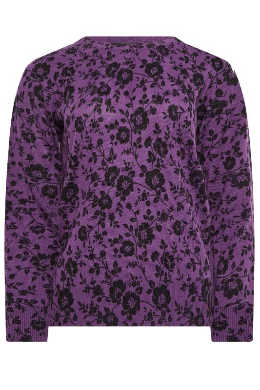 M&Co Purple Floral Print Jumper | M&Co 5