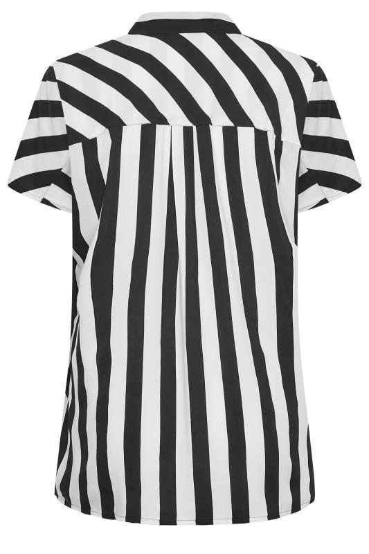 YOURS Plus Size Black Stripe Print Shirt | Yours Clothing 7