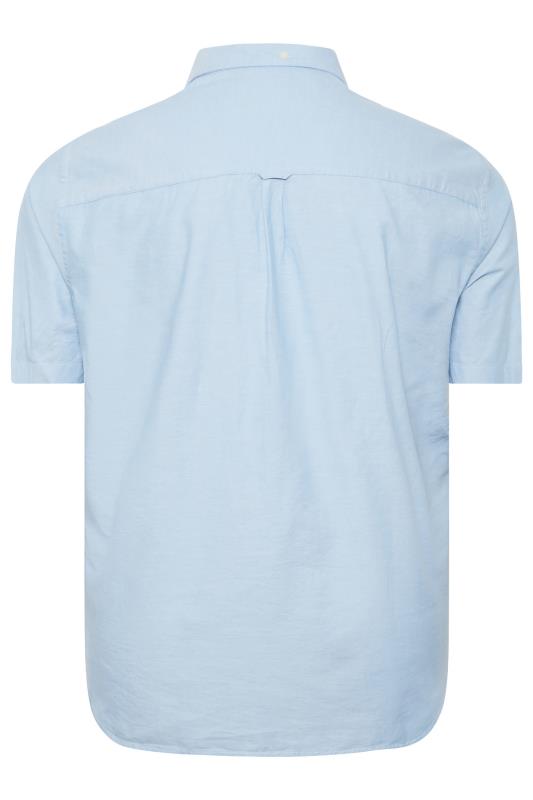LYLE & SCOTT Big & Tall Blue Short Sleeve Shirt | BadRhino 4