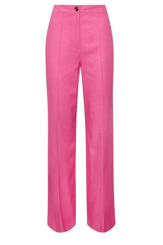 LTS Tall Hot Pink Linen Trousers | Long Tall Sally  4