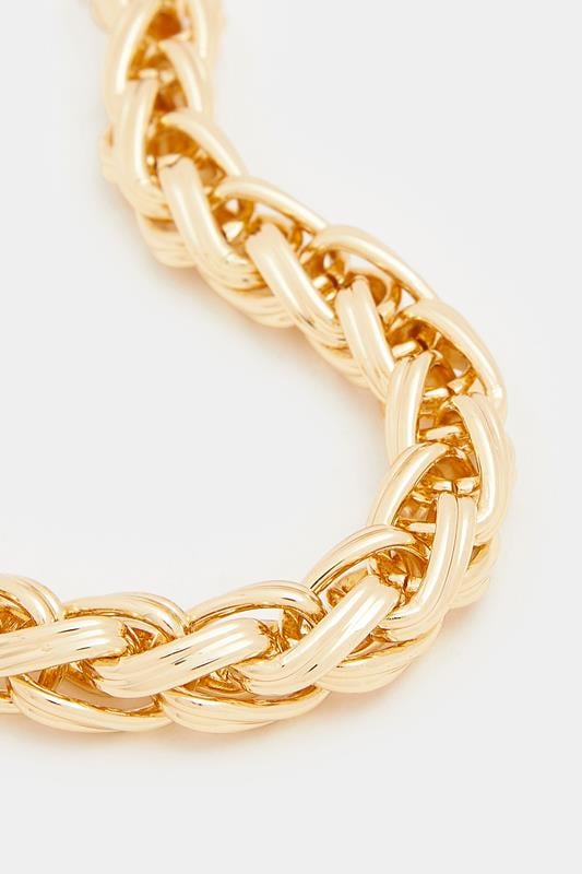 Gold Tone Chunky Chain Bracelet | Yours Clothing 2