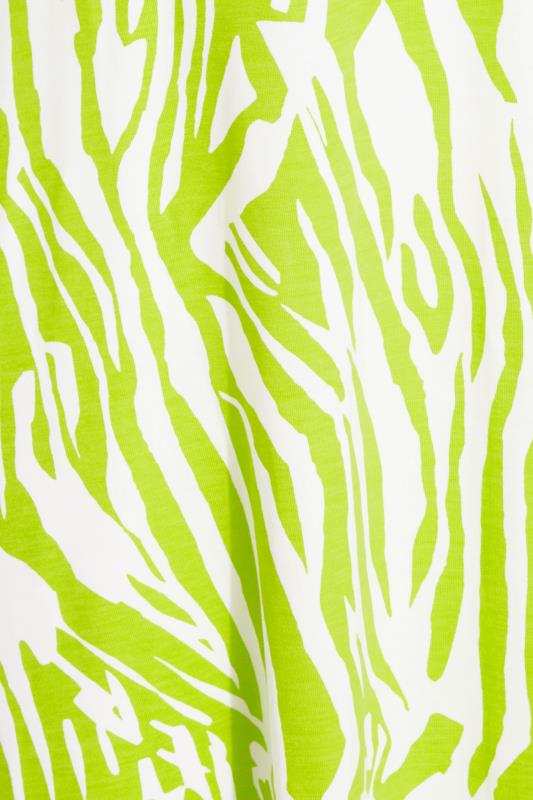 LIMITED COLLECTION Curve Lime Green Zebra Print Dress 5