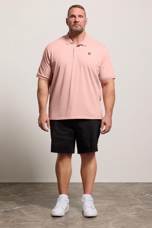 LYLE & SCOTT Big & Tall Grapefruit Pink Core Polo Shirt | BadRhino 2