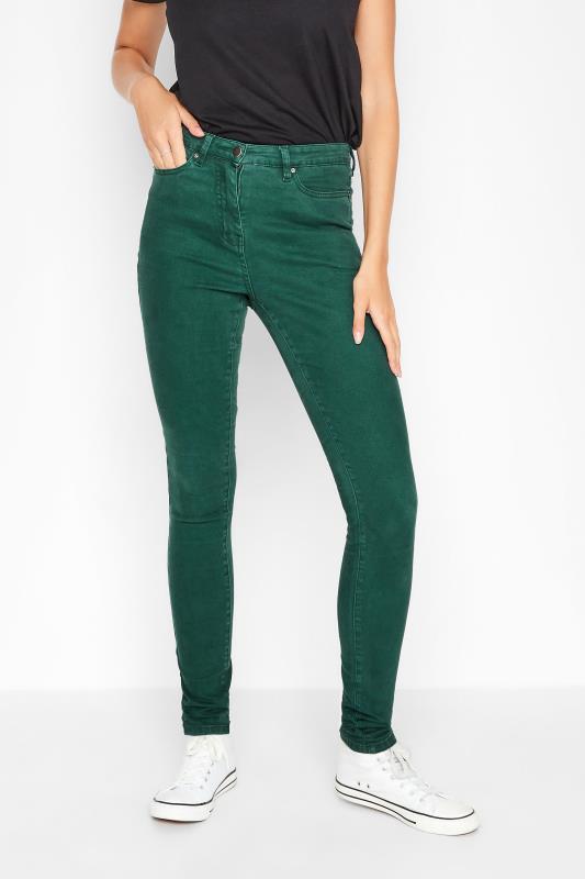 LTS Tall Dark Green AVA Skinny Jeans 1