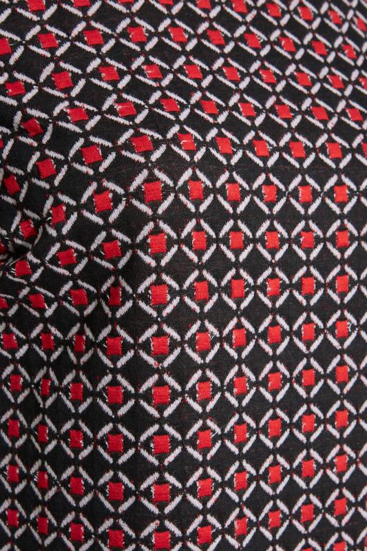 Curve Black & Red Diamond Print Tunic Dress 4