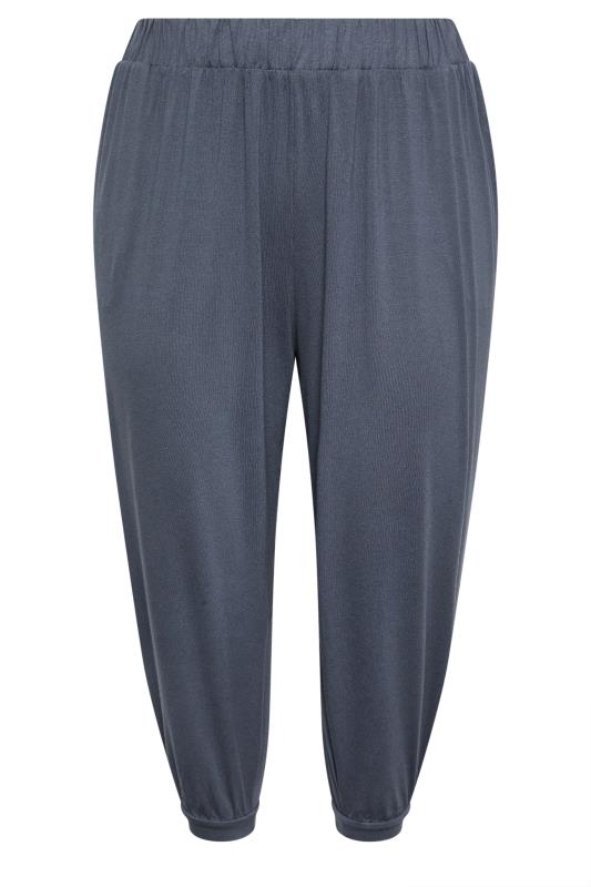 YOURS Plus Size Charcoal Grey Harem Trousers | Yours Clothing 5
