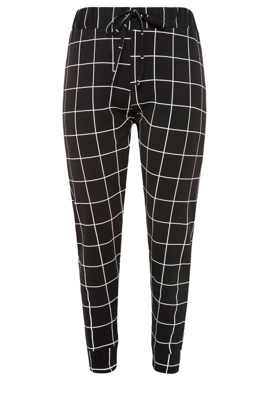 Grid Check Cuffed Trousers | Yours Clothing
