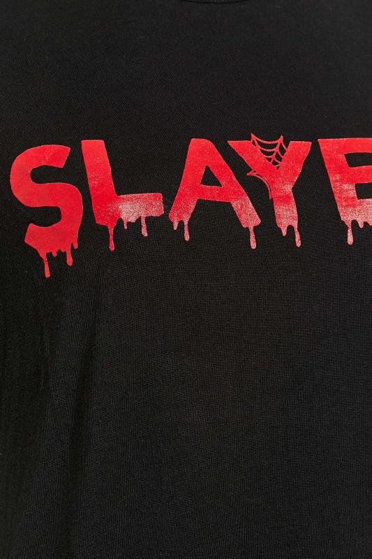 LIMITED COLLECTION Plus Size Black 'Slayer' Halloween T-Shirt | Yours Clothing 4