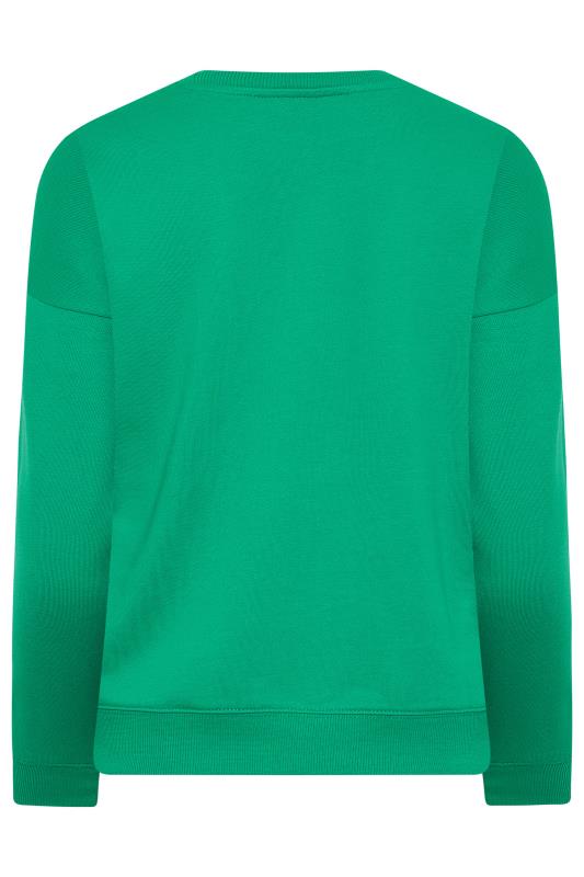 Petite Green Crew Neck Sweatshirt | PixieGirl 7