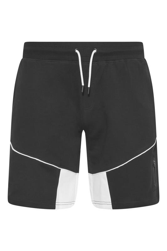 STUDIO A Big & Tall Black Pocket Detail Jogger Shorts 5