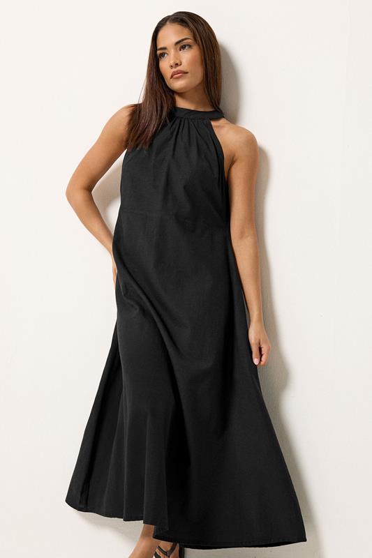  PixieGirl Petite – Neckholder-Maxikleid in Schwarz