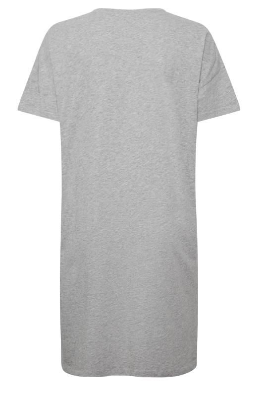YOURS Plus Size Grey 'Gangsta Napper' Sleep Tee Nightdress | Yours Clothing 6