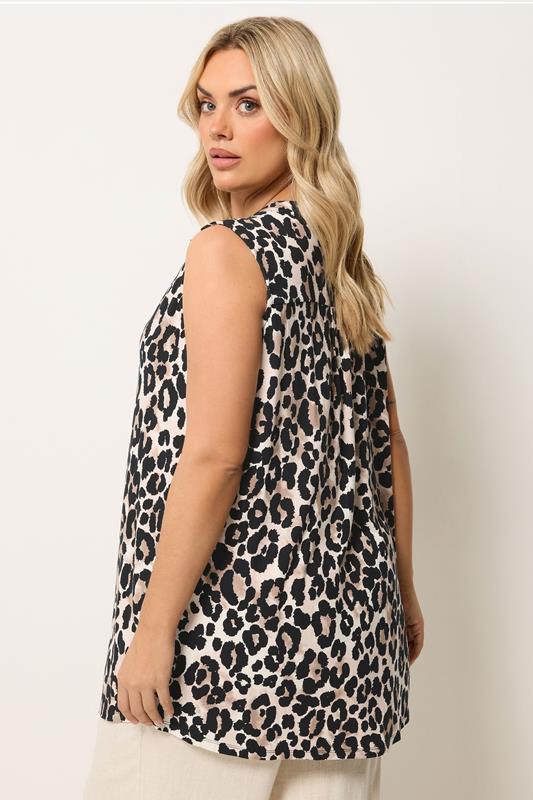YOURS Plus Size Black Leopard Print Blouse | Yours Clothing 2