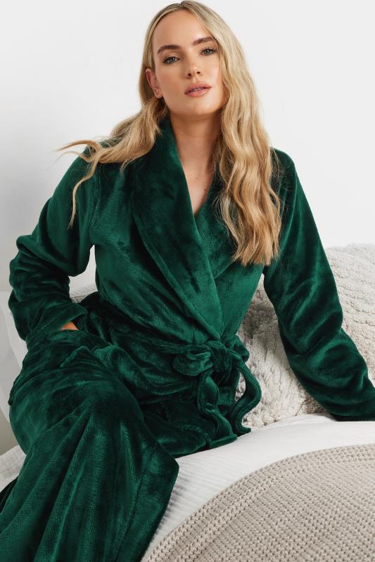 Tall  Emerald Green Super Luxe Maxi Dressing Gown