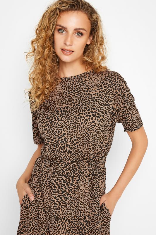 LTS Tall Brown Leopard Print Pocket Midaxi Dress 5