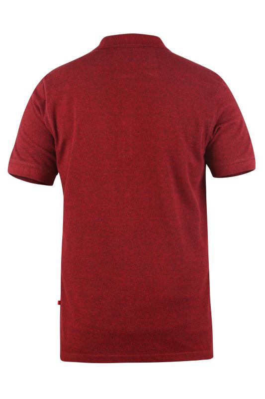 D555 Big & Tall Red Logo Embroidered Polo Shirt 3