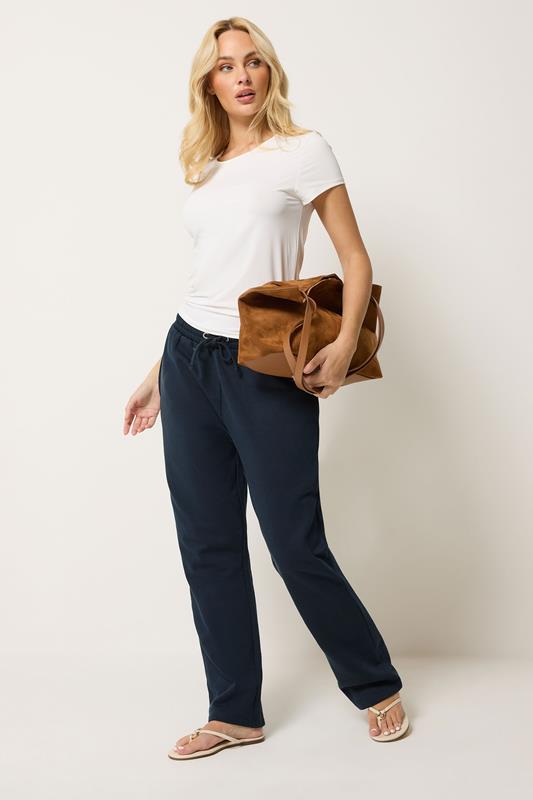 M&Co Navy Blue Straight Leg Joggers | M&Co 1