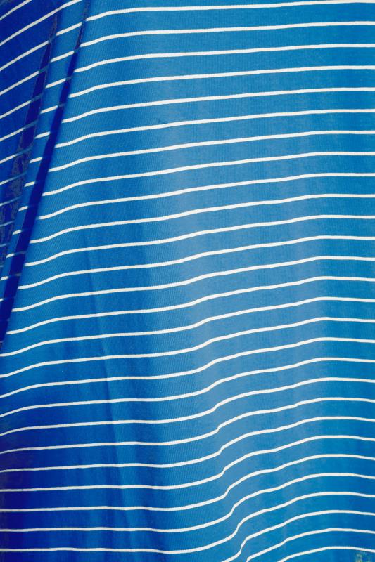 Curve Blue Stripe Short Sleeve T-Shirt 4