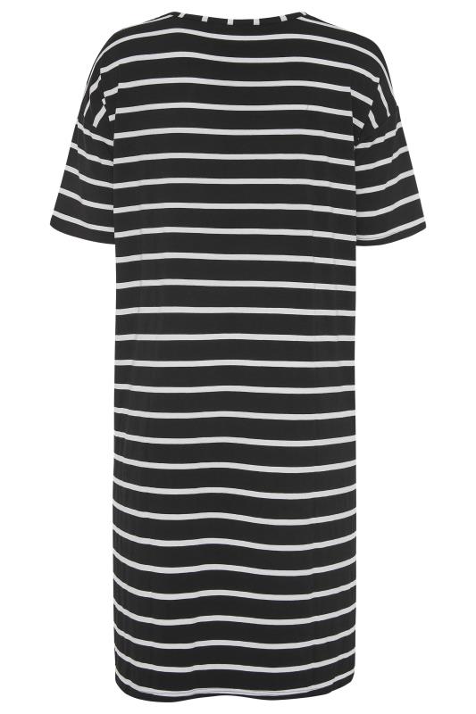 Black & White Striped Oversized T-Shirt Dress_BK.jpg