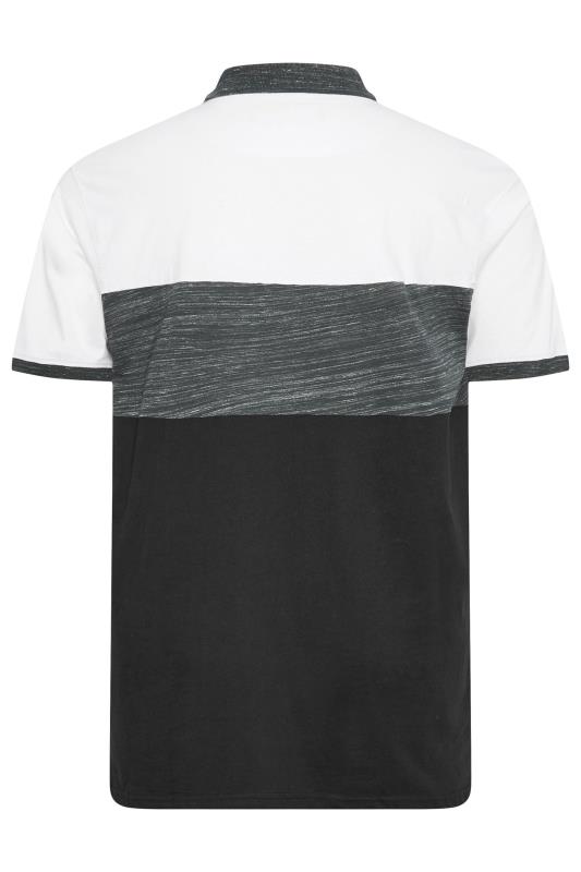 KAM Big & Tall Charcoal Grey Cut & Sew Polo Shirt | BadRhino 3